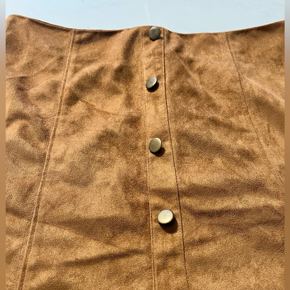 Faux Suede Mini Skirt - Picture 2 of 7